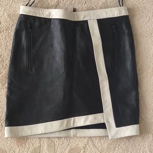Leather mini skirt